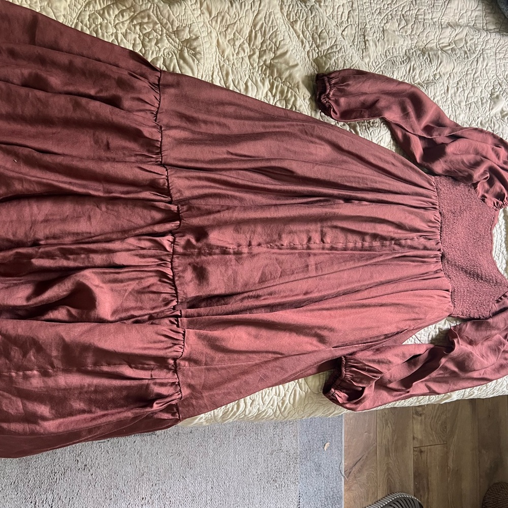Bohme Maxi Dress in Deep Burgundy